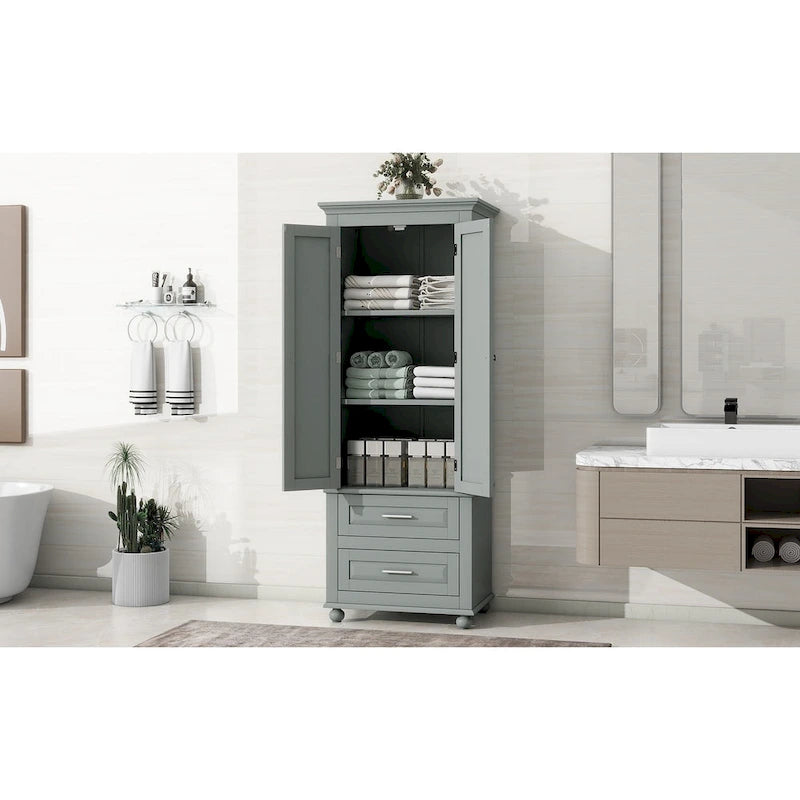 Meuble de rangement de salle de bain avec deux tiroirs