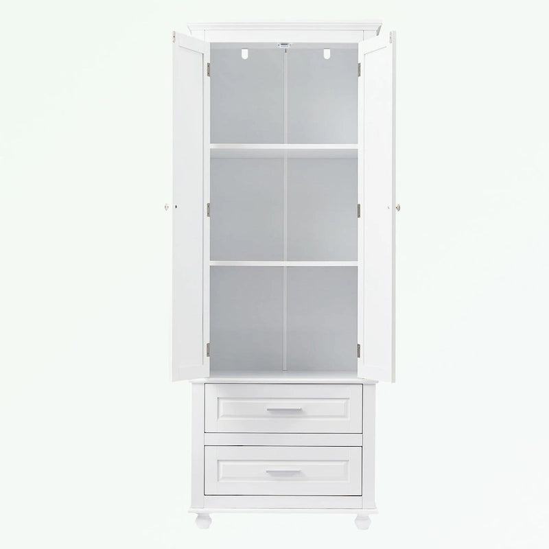 Meuble de rangement de salle de bain avec deux tiroirs