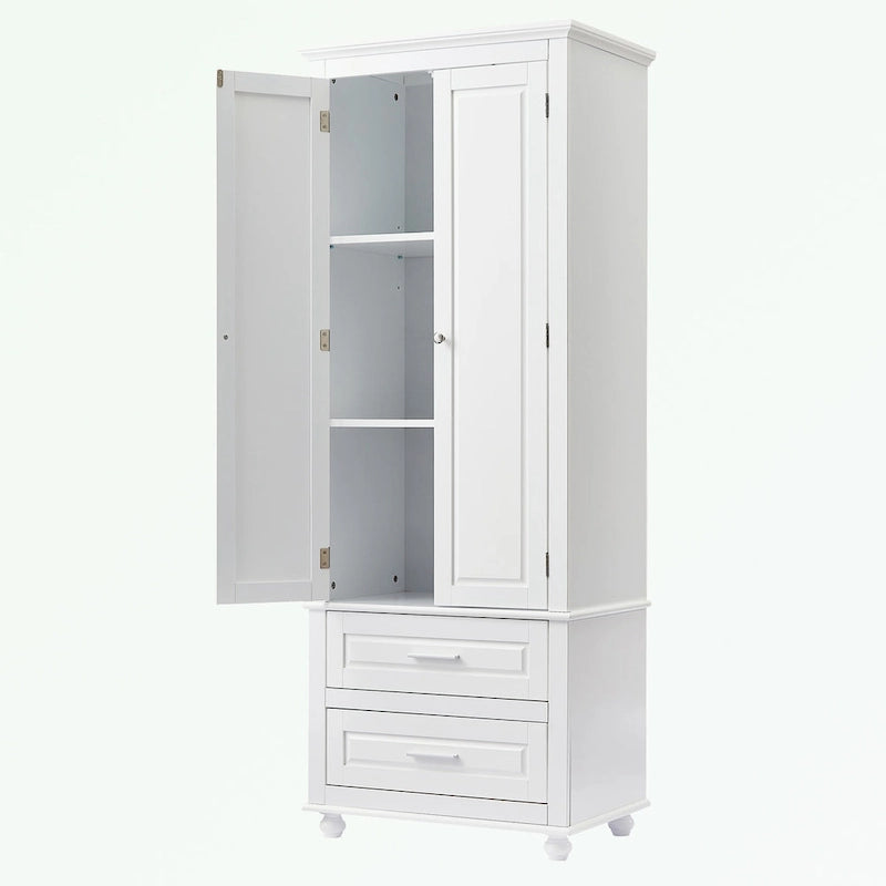 Meuble de rangement de salle de bain avec deux tiroirs