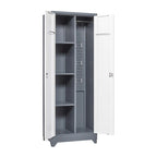 Armoires de rangement métalliques, Armoire à outils de nettoyage avec porte verrouillable, Organiseur et rangement d'outils à balai hauts, Grande armoire de rangement