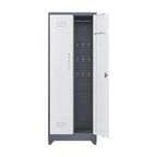 Armoires de rangement métalliques, Armoire à outils de nettoyage avec porte verrouillable, Organiseur et rangement d'outils à balai hauts, Grande armoire de rangement