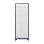 Armoires de rangement métalliques, Armoire à outils de nettoyage avec porte verrouillable, Organiseur et rangement d'outils à balai hauts, Grande armoire de rangement