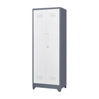 Armoires de rangement métalliques, Armoire à outils de nettoyage avec porte verrouillable, Organiseur et rangement d'outils à balai hauts, Grande armoire de rangement