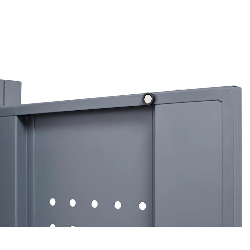 Armoires de rangement métalliques, Armoire à outils de nettoyage avec porte verrouillable, Organiseur et rangement d'outils à balai hauts, Grande armoire de rangement