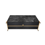 Buffet 4 portes sculpté, Bahut de rangement avec étagère réglable pour salon